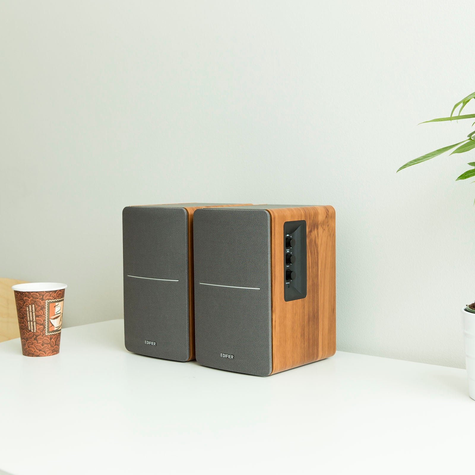 Edifier R1280T Powered Bookshelf Speakers - Certified Refurbished - High-Quality Audio for Home, Office & Gaming Setup