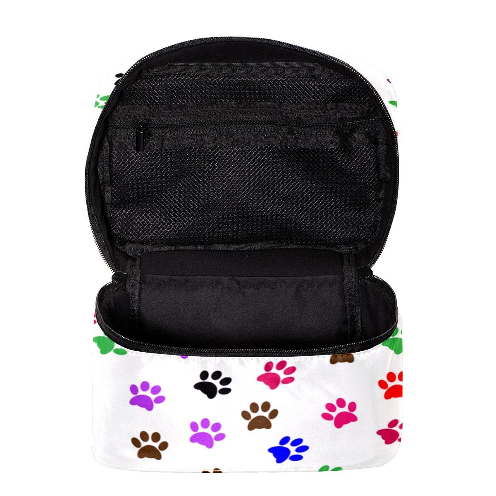 Dog Paws Print Travel Makeup Bag - Large Cosmetic Organizer with Zipper for Women & Girls | Perfect for Toiletries, Travel Essentials & Gift Giving