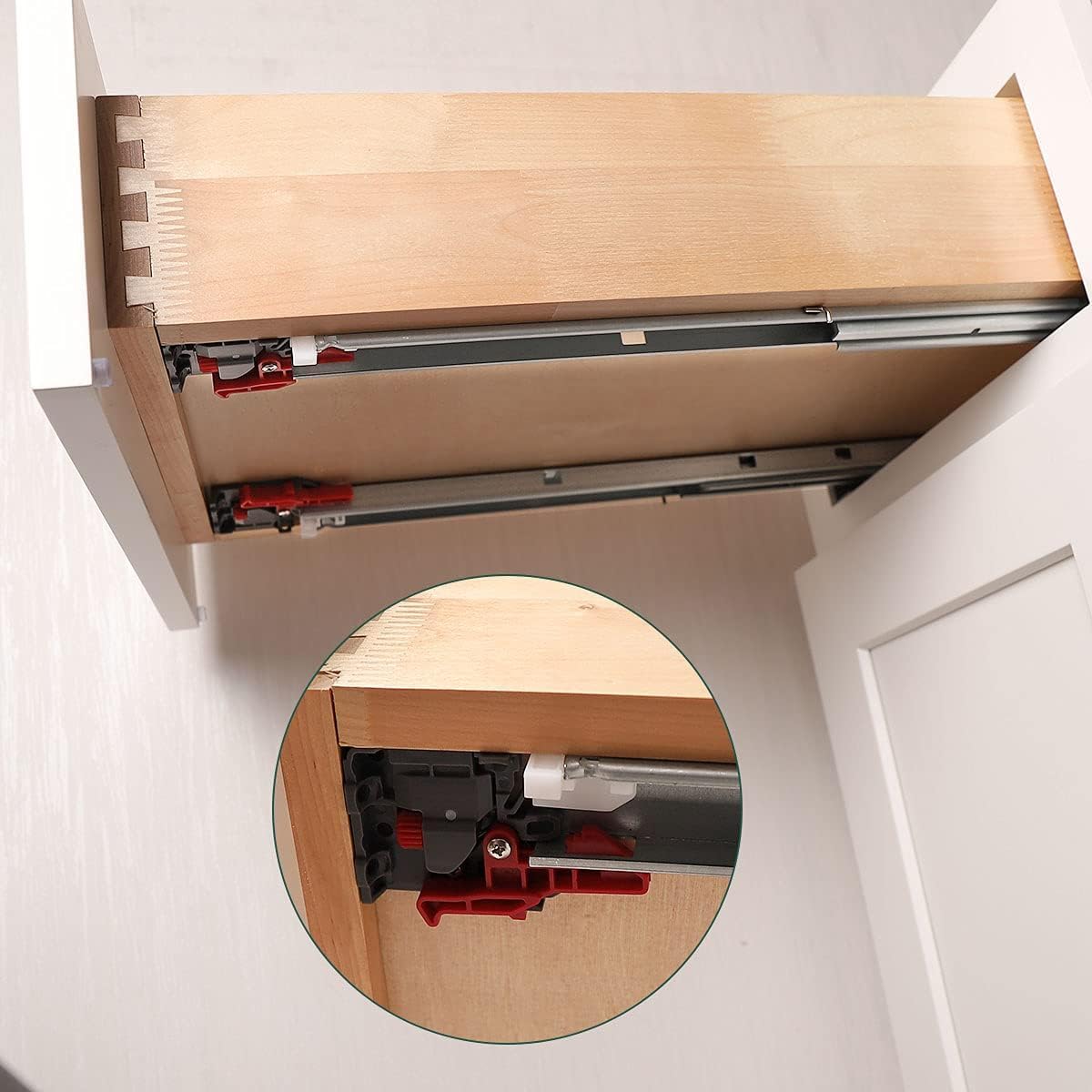Gobrico 18 Inch Soft Close Undermount Drawer Slides - Full Extension Concealed Drawer Runners (6 Pairs) - Perfect for Kitchen Cabinets, Dressers, and Furniture Installation