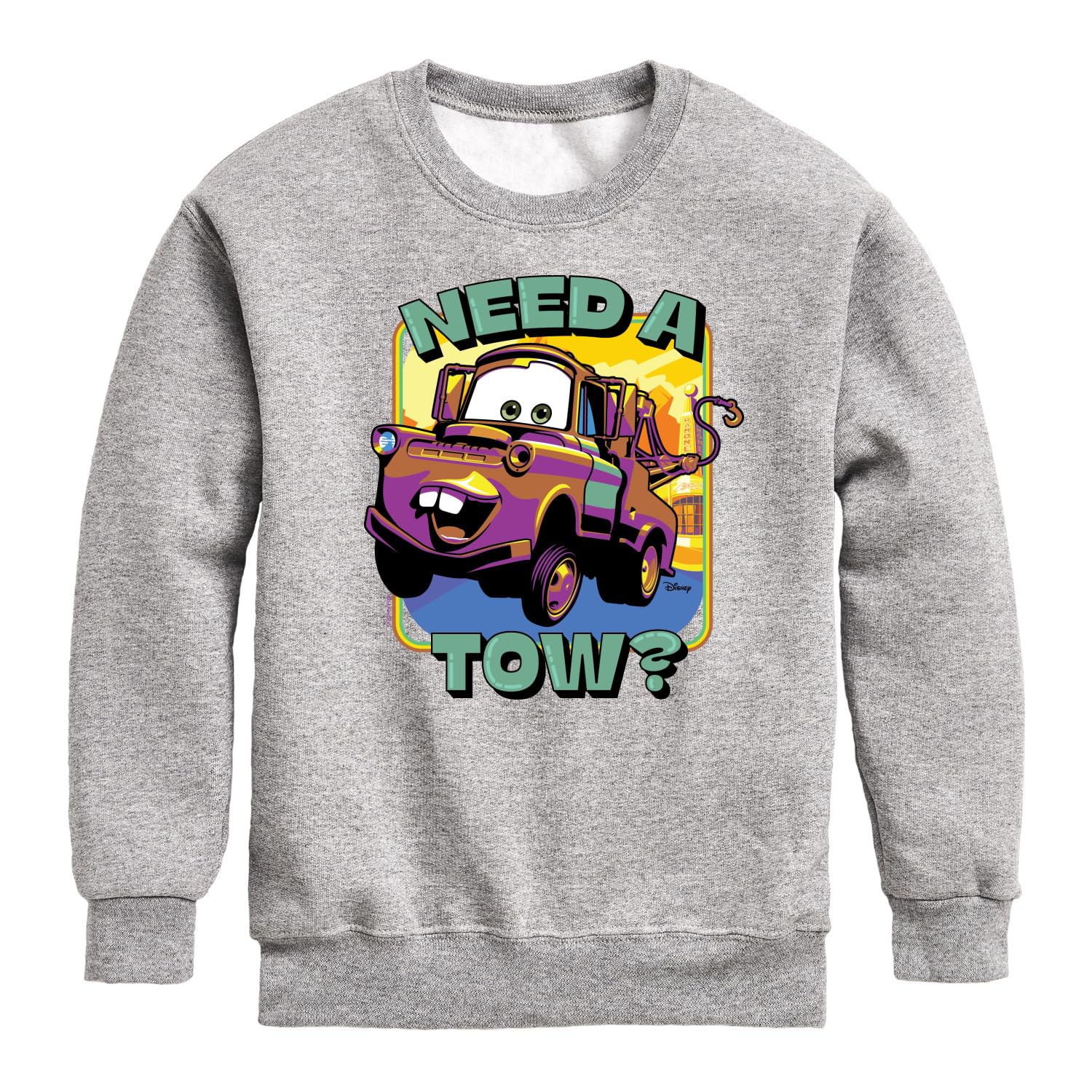 Disney Cars Mater Need A Tow Toddler & Youth Fleece Sweatshirt | Soft & Warm Pullover Hoodie for Kids | Perfect for Playdates, School & Winter Outings