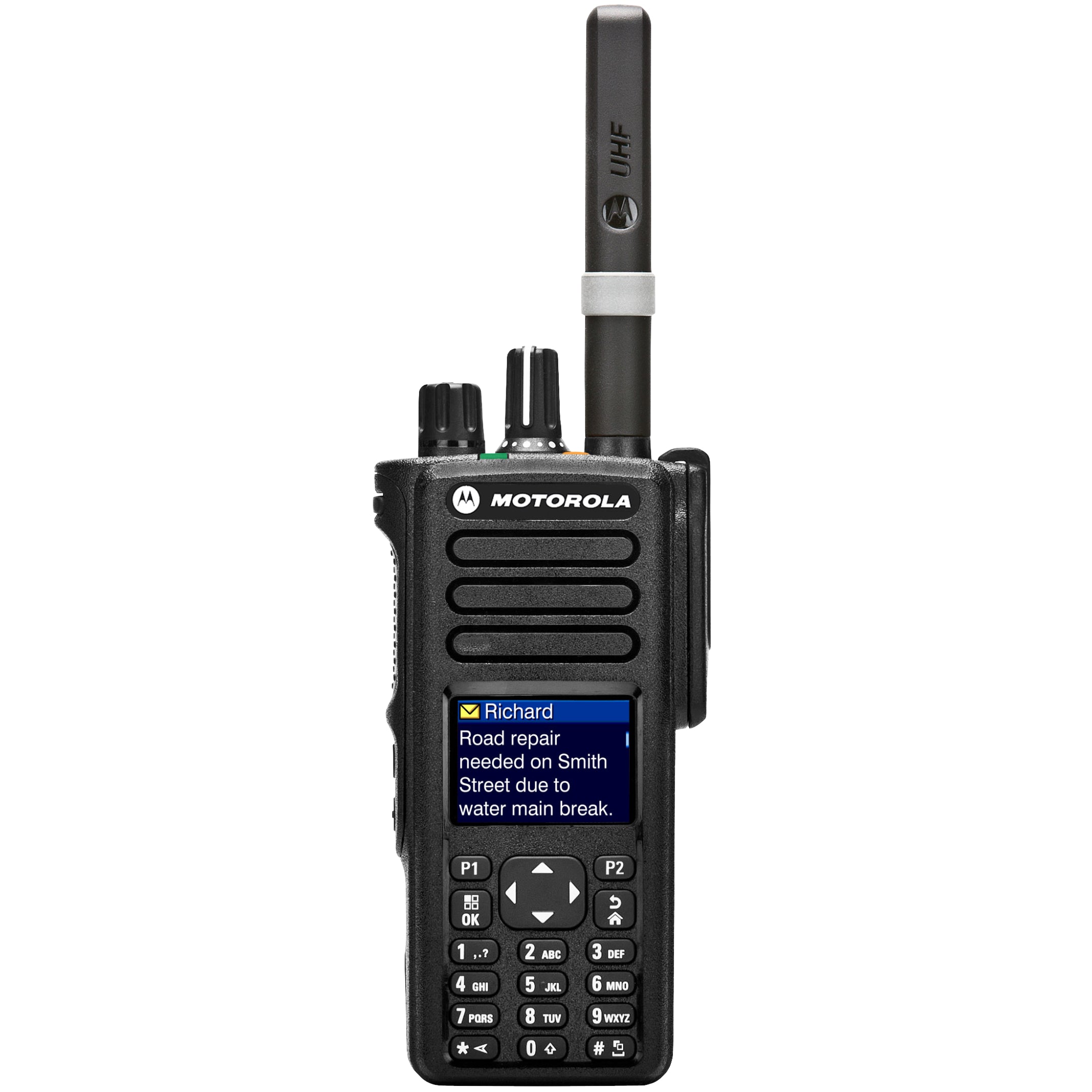Motorola XPR 7550e Two-Way Radio - UHF/VHF Business Walkie Talkie for Construction, Security & Outdoor Adventures - Long Range Communication Device