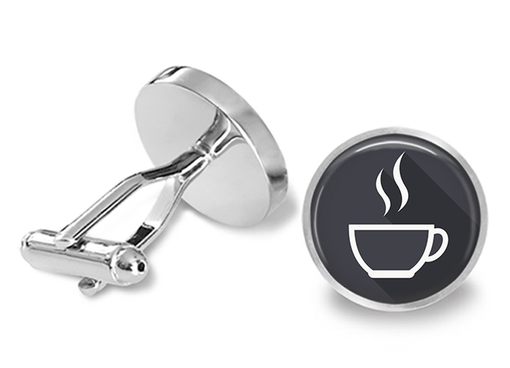 Stylish Coffee Cup Cufflinks for Men - Unique Espresso Gift for Coffee Lovers - Perfect Wedding & Business Accessories - Ideal for Groomsmen, Professionals & Coffee Enthusiasts - Great Corporate & Anniversary Gift - Use for Formal Events, Office Wear & Coffee-Themed Parties