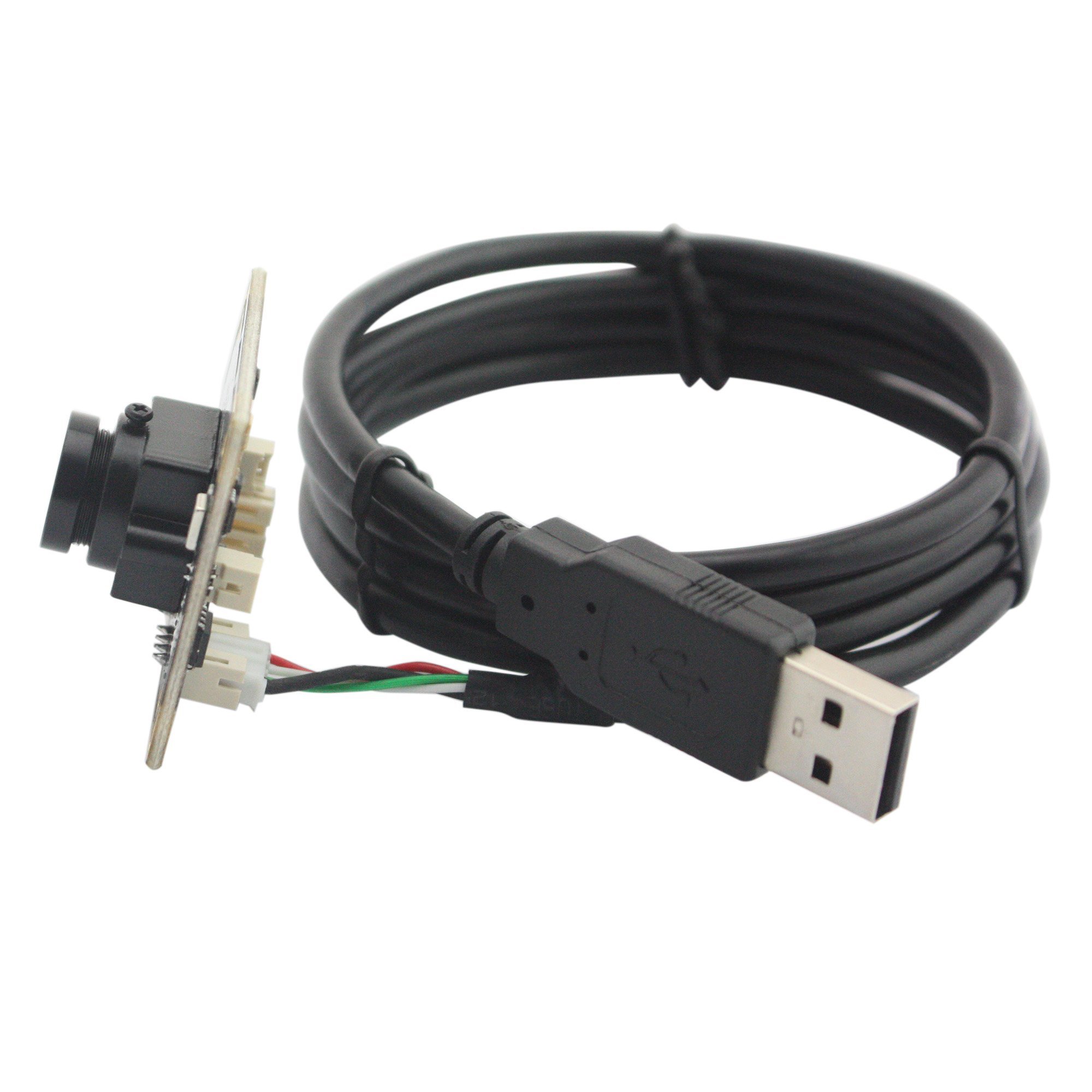 ELP 2.1mm Lens Wide Angle 1080P USB Webcam with Microphone - UVC USB 2.0 Security Camera for PC/Laptop, 2MP CMOS AR0330 Sensor, Ideal for Video Conferencing, Online Classes & Home Security Monitoring