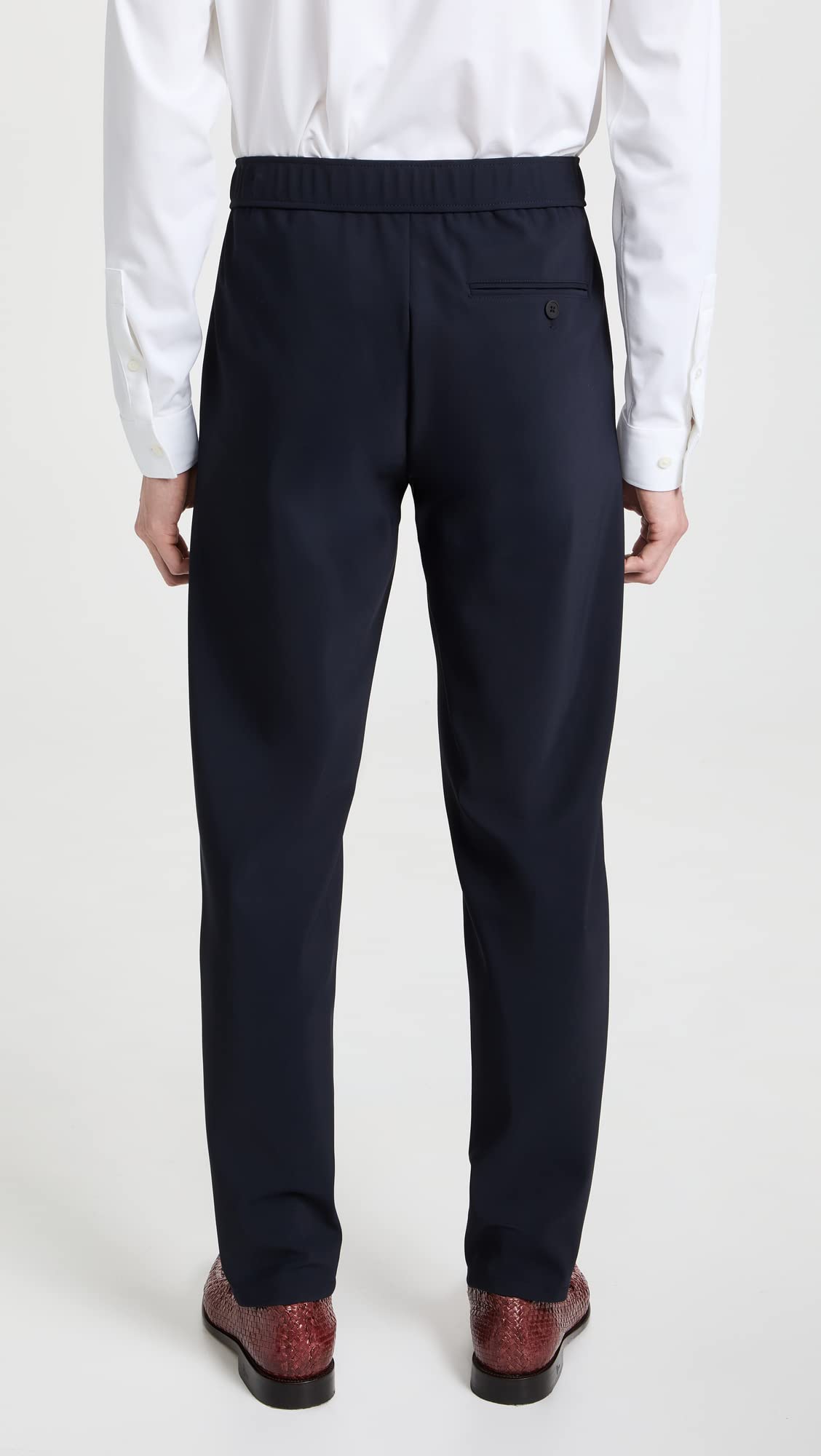 Theory Men's Curtis Drawstring Ponte Pants - Slim Fit Stretch Comfortable Dress Pants for Office, Business Casual & Travel