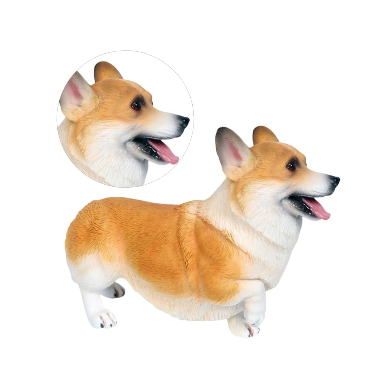 TOYANDONA 1PC Realistic Welsh Corgi Dog Figure - Lifelike Simulation Animal Model Toy for Kids, Pet Lovers & Collectors - Perfect for Playtime, Home Decor, Birthday Gifts & Educational Learning