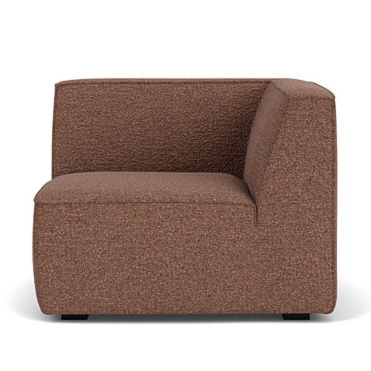Dane Boucle 1 Seater Right Corner Modular Sofa - Modern Accent Chair for Small Spaces, Living Room, Apartment & Office - Soft Upholstered Lounge Seating with Comfortable Back Support