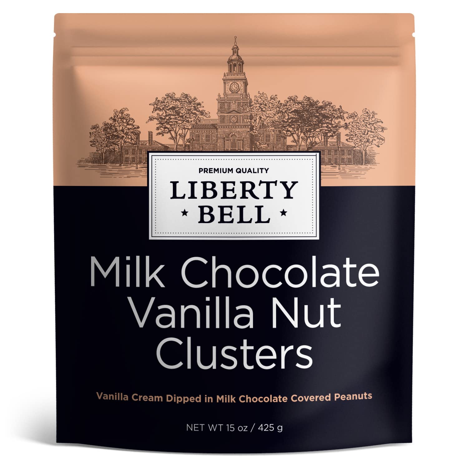 Delicious Milk Chocolate Vanilla Peanut Clusters Candy - 15oz Bag (425g) | Sweet & Crunchy Snack for Parties, Gifts & Dessert Toppings