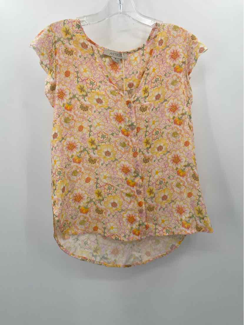 Vintage Astrid Pink Floral Blouse Women's Size Medium - Perfect for Boho Chic Outfits & Casual Office Wear