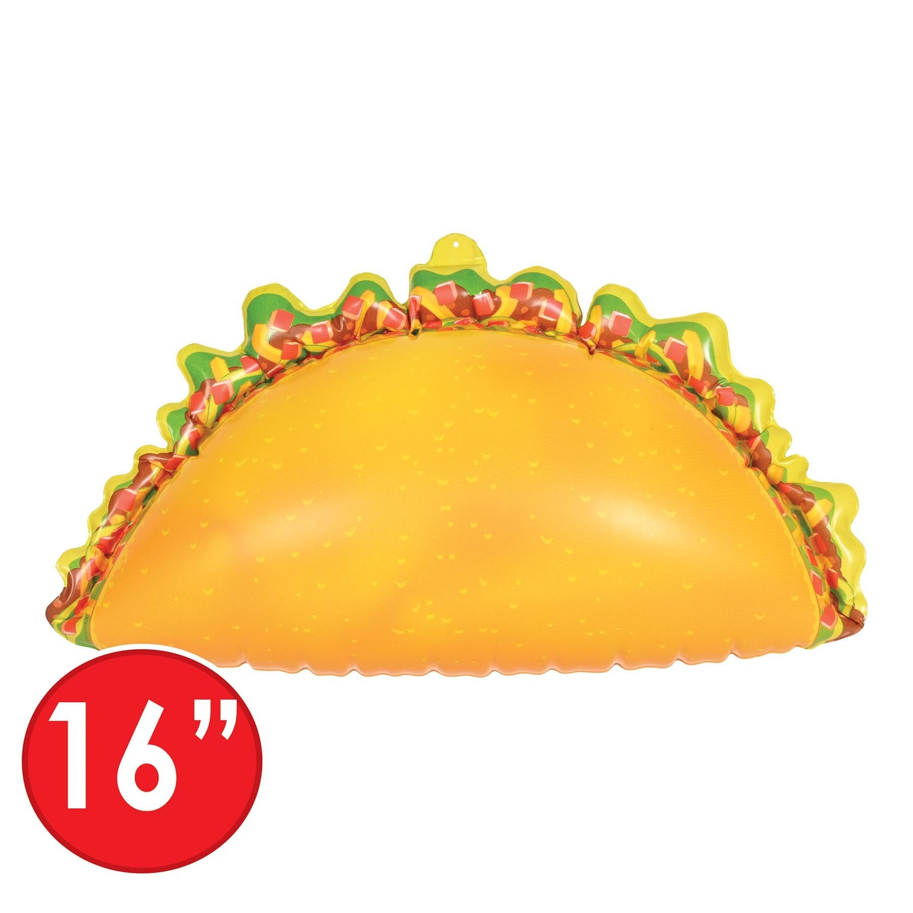 12 Pack Beistle Fiesta Inflatable Taco Party Decorations - Fun Taco-Shaped Balloons for Cinco de Mayo, Mexican Fiesta, Birthday & Themed Parties