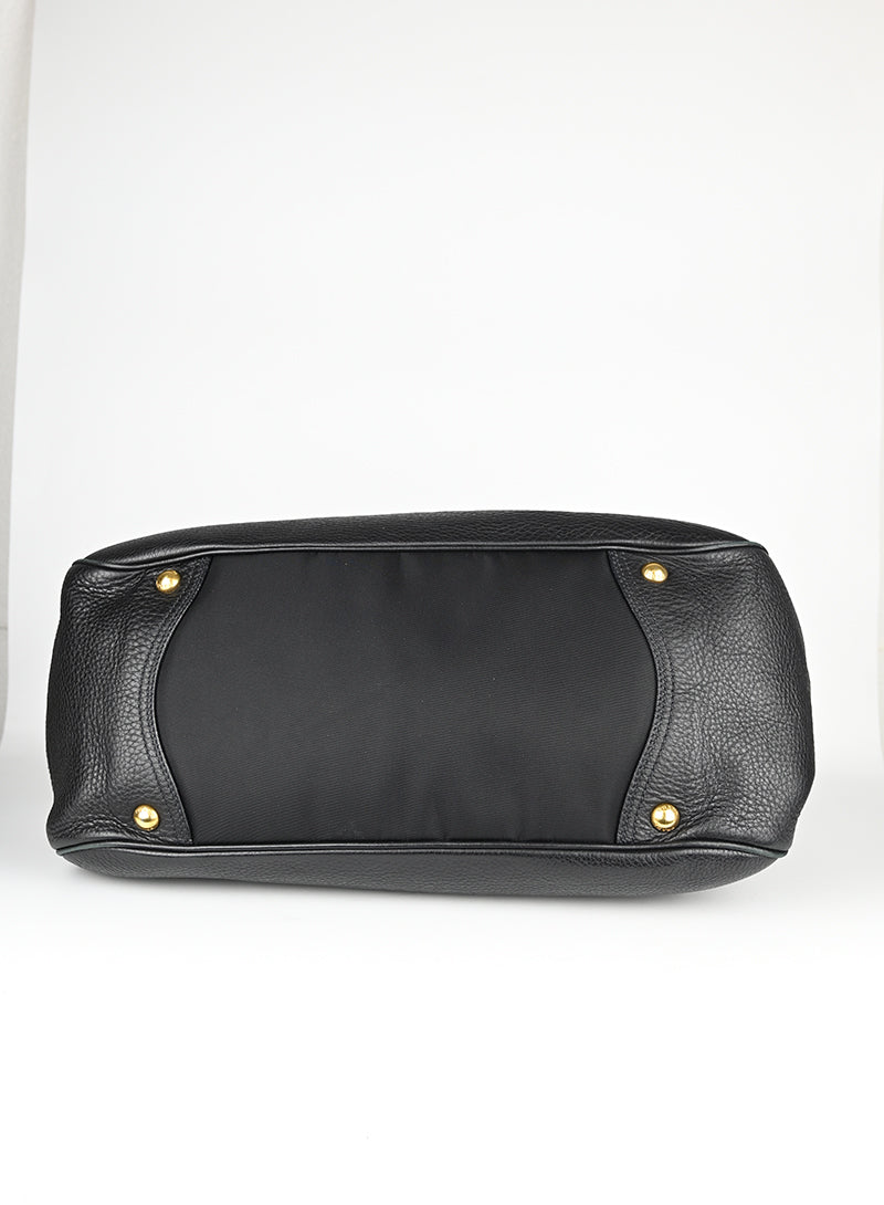 Prada Black Fabric Shopper Bag - Stylish & Spacious Tote for Women | Perfect for Work, Travel & Everyday Use