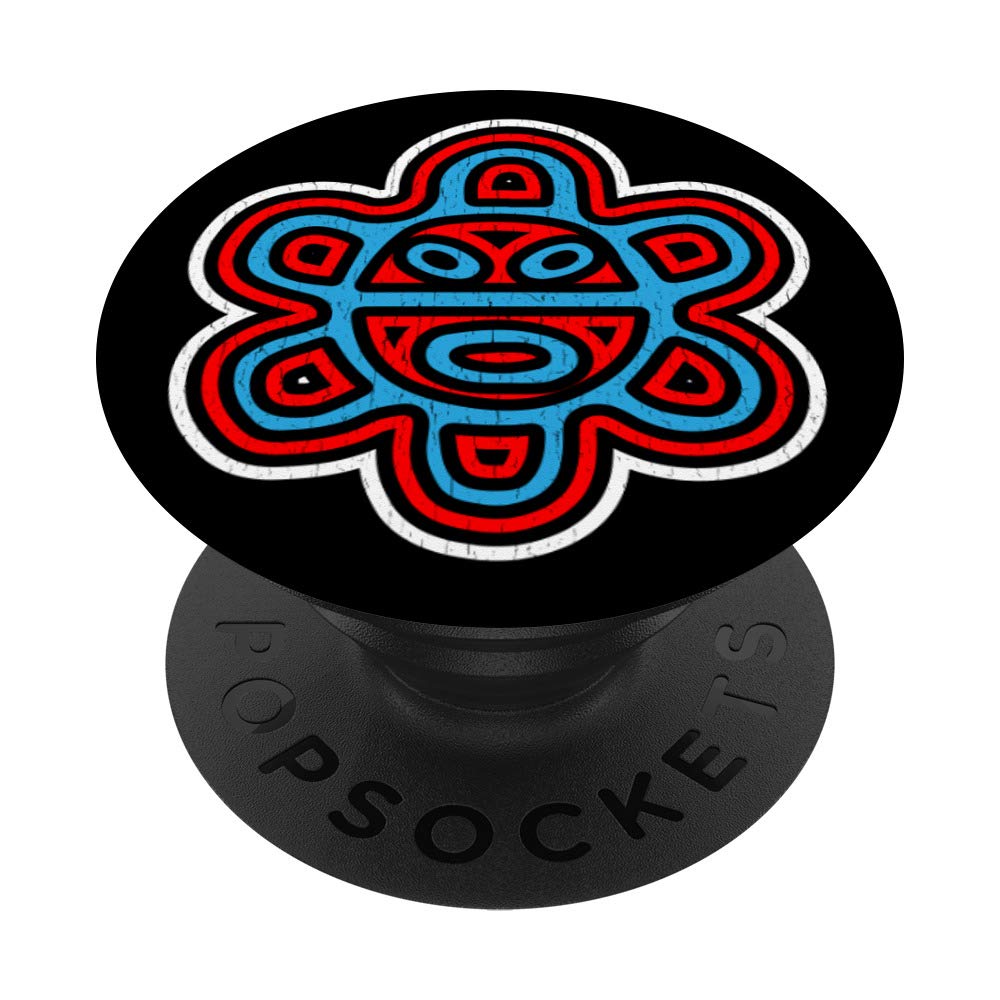 Sol Taino Puerto Rico Flag Colors Boricua PopSockets PopGrip - Swappable Phone Grip for iPhone, Samsung & Tablets | Perfect for Showcasing Puerto Rican Pride at Concerts, Beaches & Daily Use