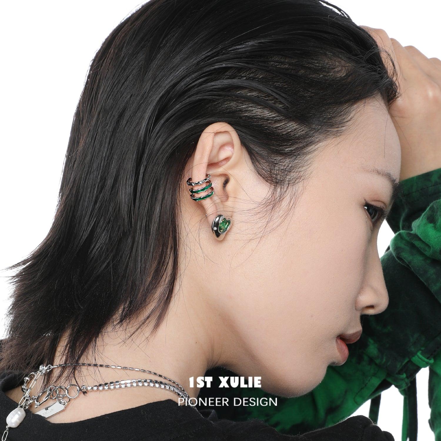 Slytherin House Sterling Silver Snake Earrings for Women - Elegant Gothic Jewelry for Harry Potter Fans, Cosplay & Daily Wear