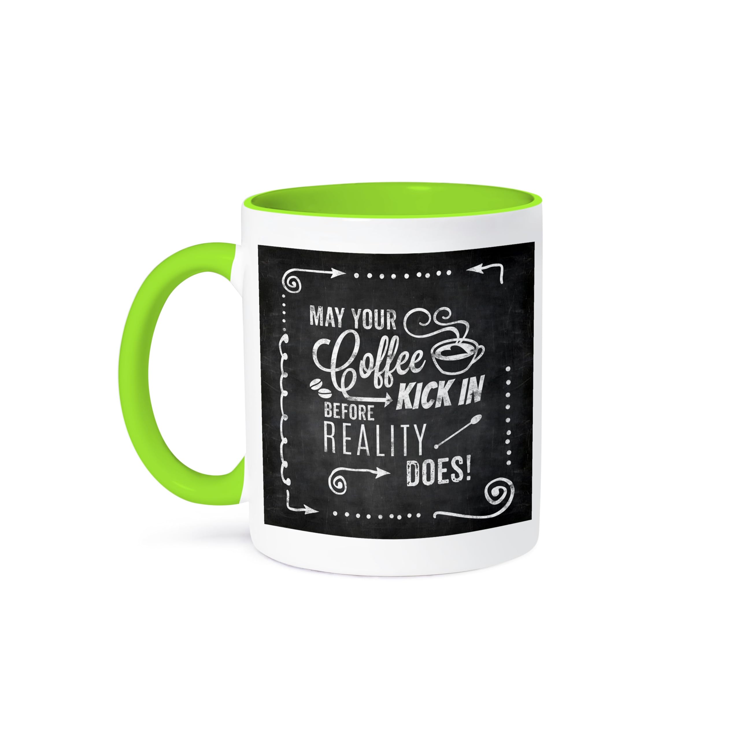 Funny Inspirational Coffee Mug 15oz - Chalkboard Quote Gift for Coffee Lovers