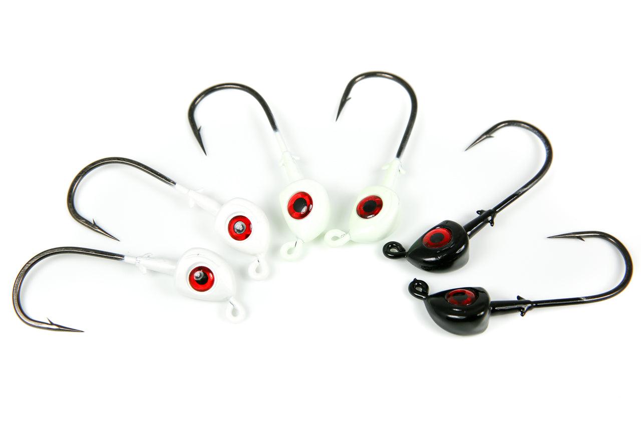 Jigging World Shad Jig Heads - Premium Fishing Lures for Bass, Walleye & Saltwater - Weedless Jig Hooks for Freshwater & Saltwater Fishing - Perfect for Kayak, Boat & Shore Fishing Adventures