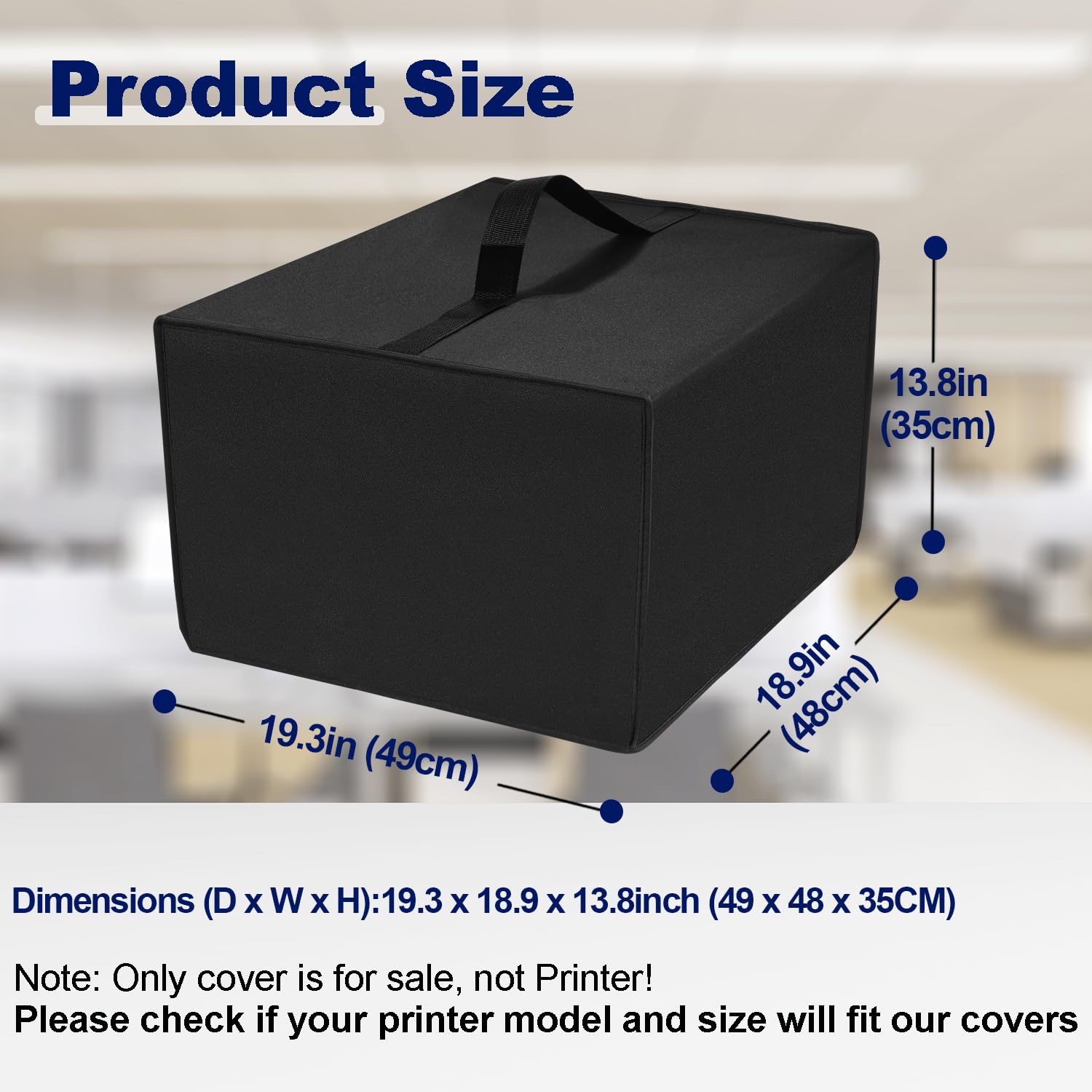 Waterproof Anti-Static Dust Cover for HP Color LaserJet Pro MFP 4301fdw/4301fdn & M283fdw - Printer Protection Case (Black) | Ideal for Office, Home & Workspace Use