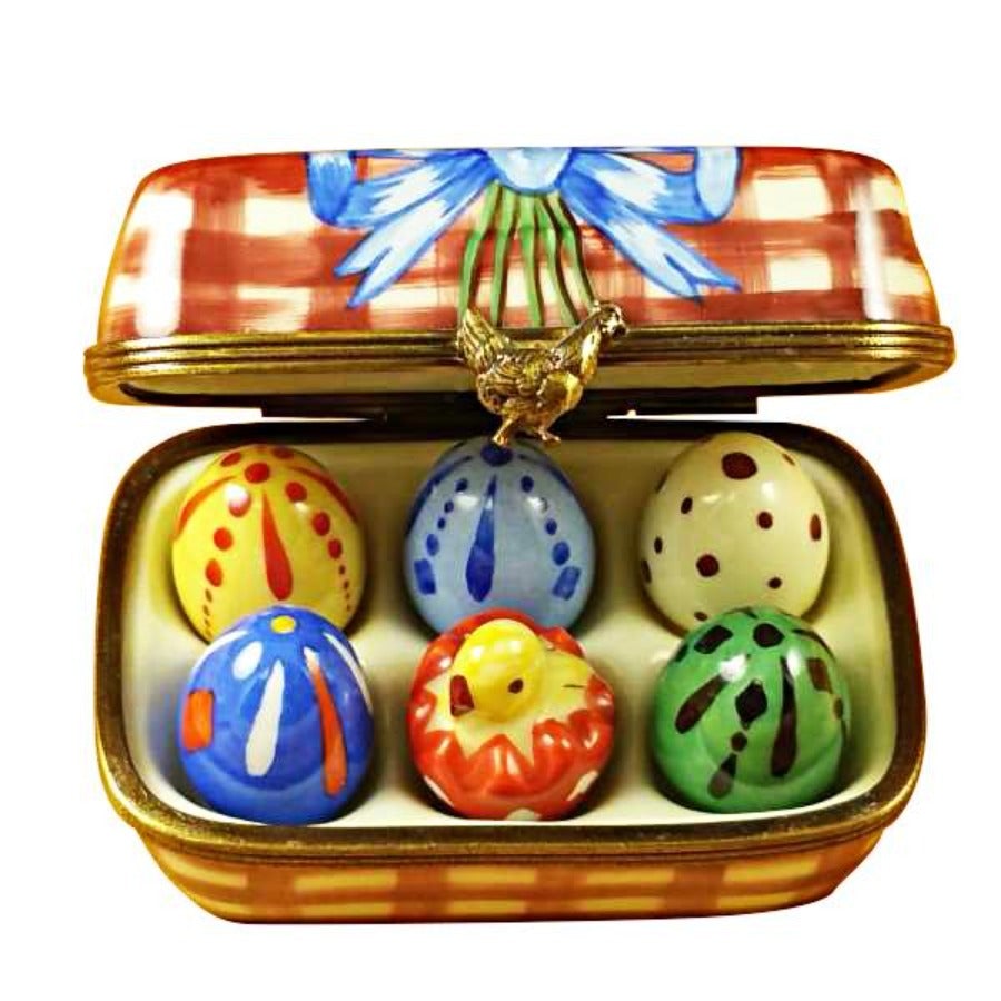 Easter Egg Carton Limoges - Hand-Painted Porcelain Easter Egg Box for Collectors & Gift Giving - Perfect for Easter Decor, Holiday Gifting & Home Display