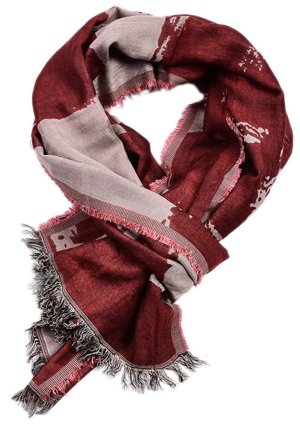 Runtlly Men's Soft Lightweight Scarves - Warm Crinkle Fashion Scarf for Autumn & Winter - Perfect for Outdoor Activities, Travel, and Casual Wear