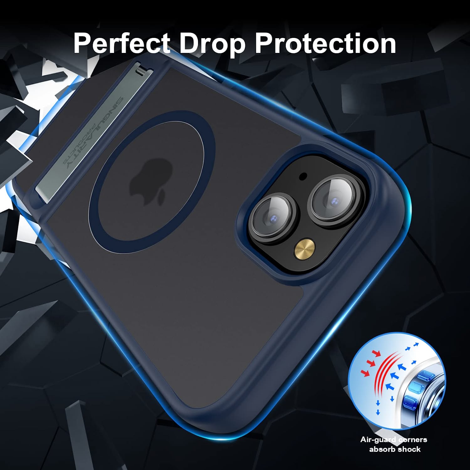 iPhone 14 Plus Case Shockproof Protective Cover - 6.7 Inch Blue Slim Fit Phone Case for iPhone 14 Plus | Perfect for Outdoor Activities, Travel & Daily Use