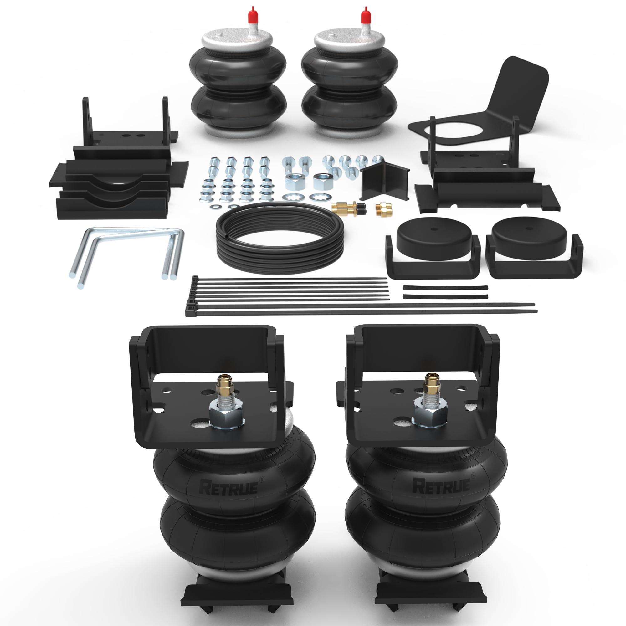 Dodge Ram 1500 Mega Cab 2500 3500 Rear Air Suspension Kit (2003-2013) - 5000 Lbs Load Leveling Capacity - Firestone 2299 Ride Rite Replacement - Heavy Duty Towing & Hauling - Perfect for Off-Roading, Truck Camping & Work Site Use