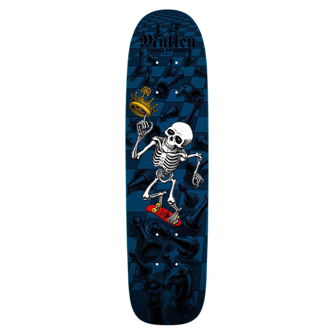 Powell Peralta Bones Brigade Mullen 15th Series Skateboard Deck - Navy Blue | High-Performance Skateboard for Street & Park Riding | Perfect for Skaters & Collectors