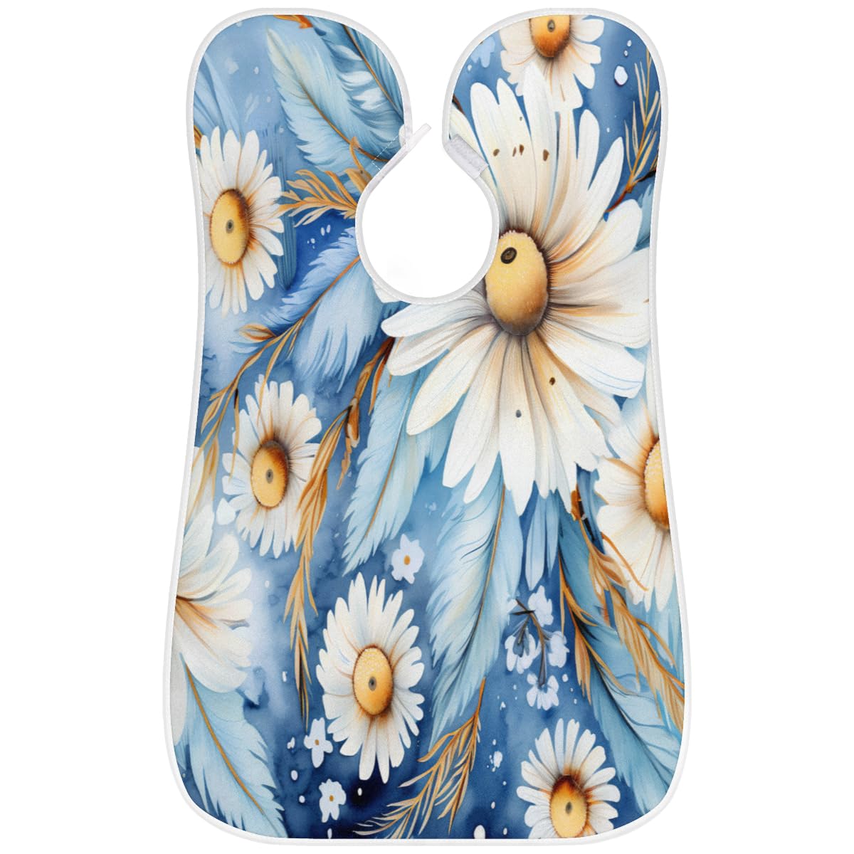 Daisy Pattern Beard Shaving Bib for Men - Waterproof Makeup & Hair Dye Apron for Barbers & Stylists - Sink Hair Catcher for Beard Trimming & Lineup - Perfect Salon & Home Grooming Accessory Gift