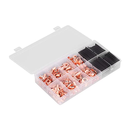 High-Quality Wire Lug Terminal with Heat Shrink Tube - Durable Electrical Connector for Machines, Automotive & Industrial Equipment - Perfect for Wiring, Repairs and Electrical Installations