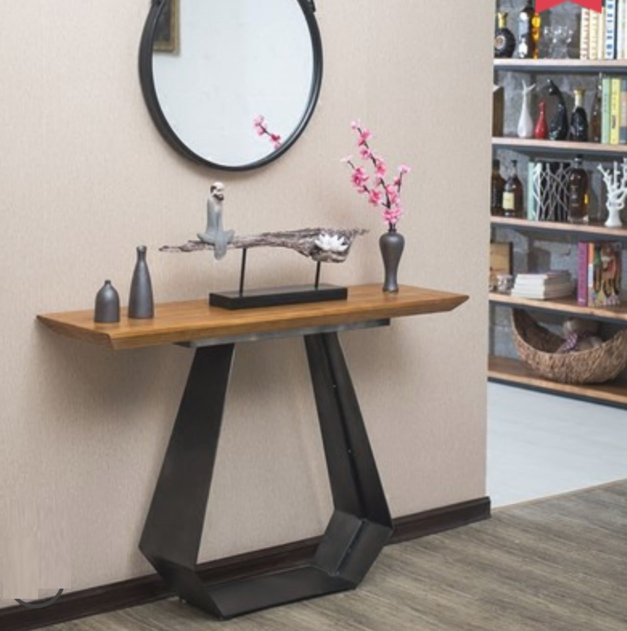 Modern Madison Hallway Console Table - Entryway Sofa Table with Storage Shelf for Small Spaces | Perfect for Home, Office, Apartment Decor