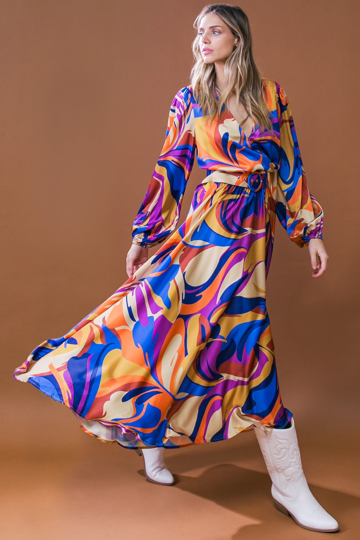 Bold Adventures Woven Satin Midi Dress - Elegant Party & Cocktail Attire for Women | Perfect for Weddings, Date Nights & Special Occasions