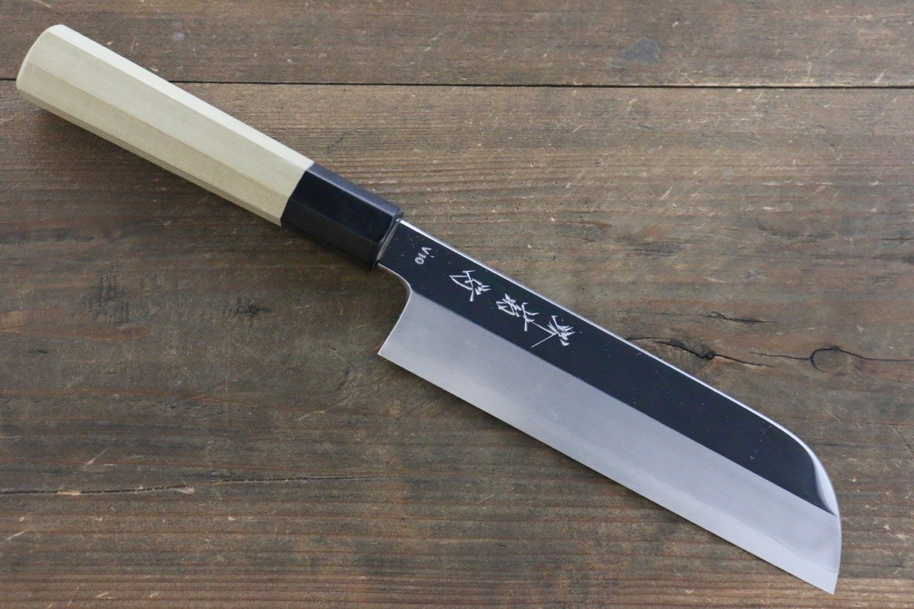 Premium Kikumori VG10 Japanese Chef Knife - 180mm Mirrored Finish Kamagata Usuba Blade for Slicing, Dicing & Precision Vegetable Cutting - Ideal for Professional Chefs & Home Cooking Enthusiasts