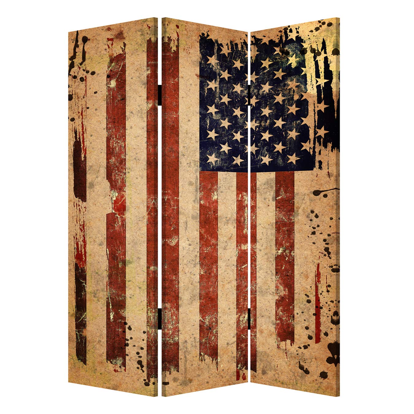 American Flag 3-Panel Room Divider - 6 Feet Tall Patriotic Folding Privacy Screen | Perfect for Home, Office & Events Decor