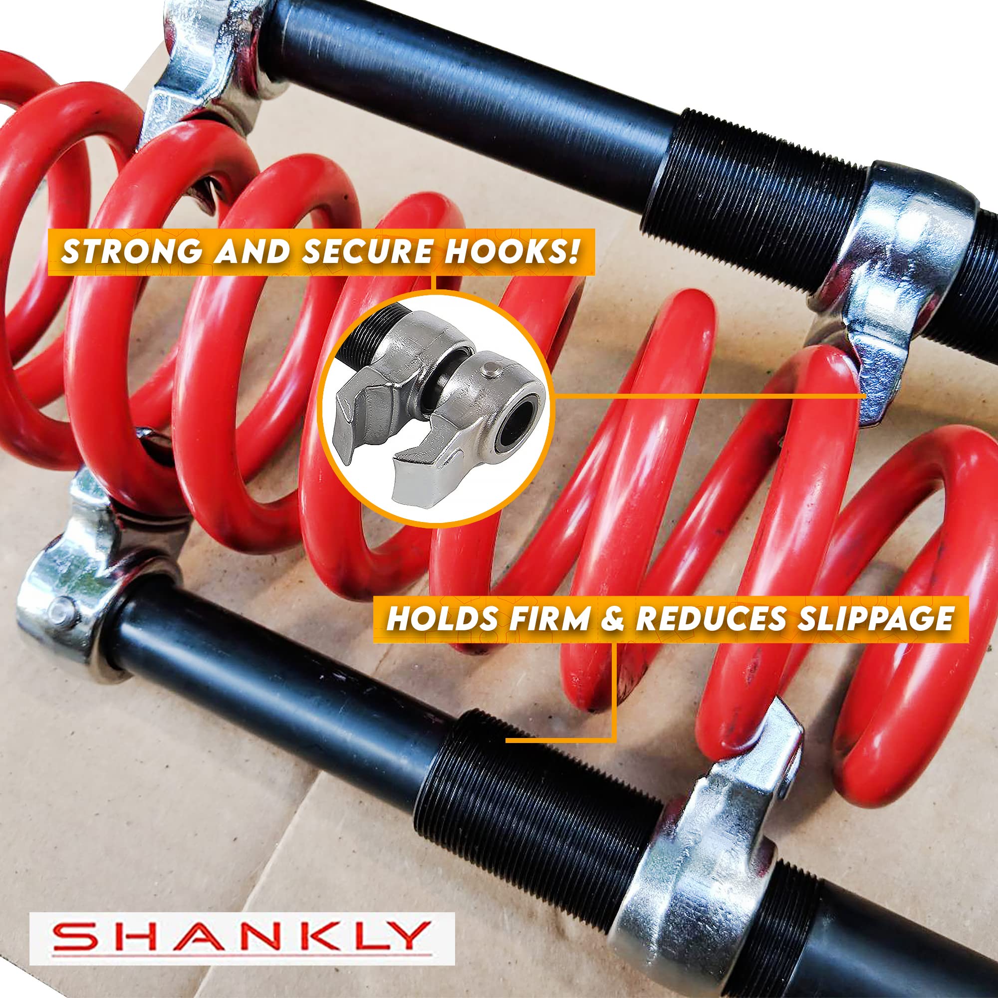 Heavy Duty Spring Compressor Tool - Ultra-Rugged Coil & Strut Spring Compressor for ATV, Automotive & Truck Repair | Durable Construction for Professional Mechanics & DIY Enthusiasts | Perfect for Suspension Maintenance, Shock Replacement & Off-Road Vehicle Upgrades