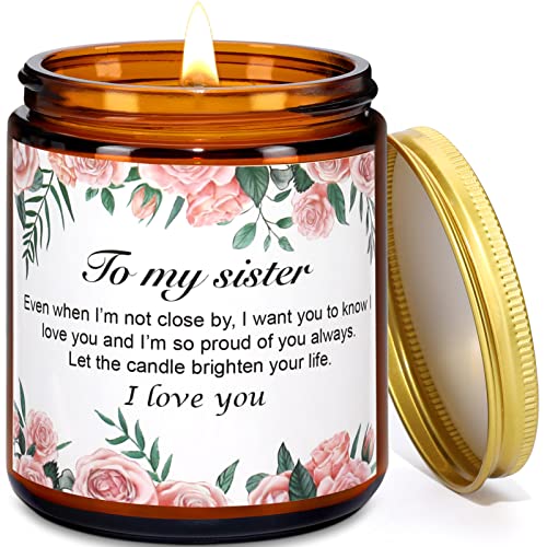 Sister Birthday Gift - Wild Bluebell Scented Candle 9oz for Home Relaxation