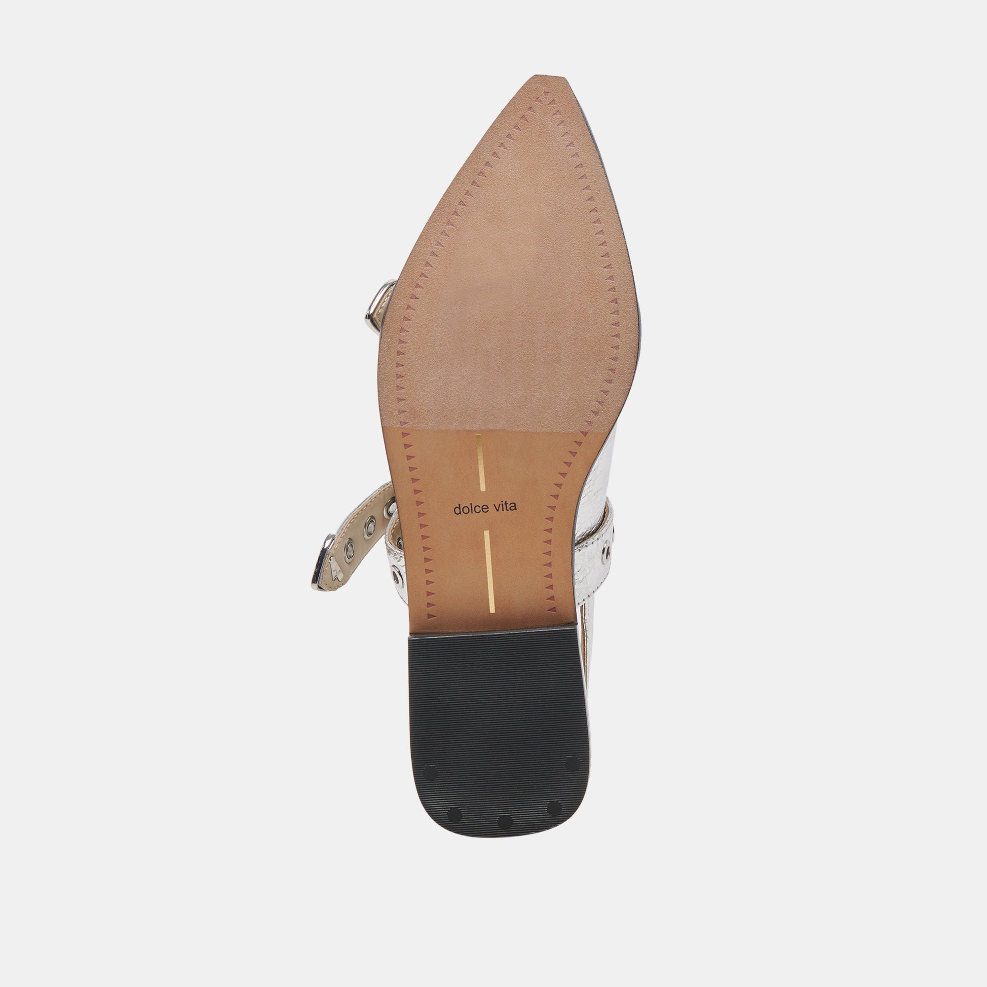LABELL FLATS Silver Distressed Leather Women's Shoes - Comfortable & Stylish for Casual Wear, Office, and Everyday Outfits