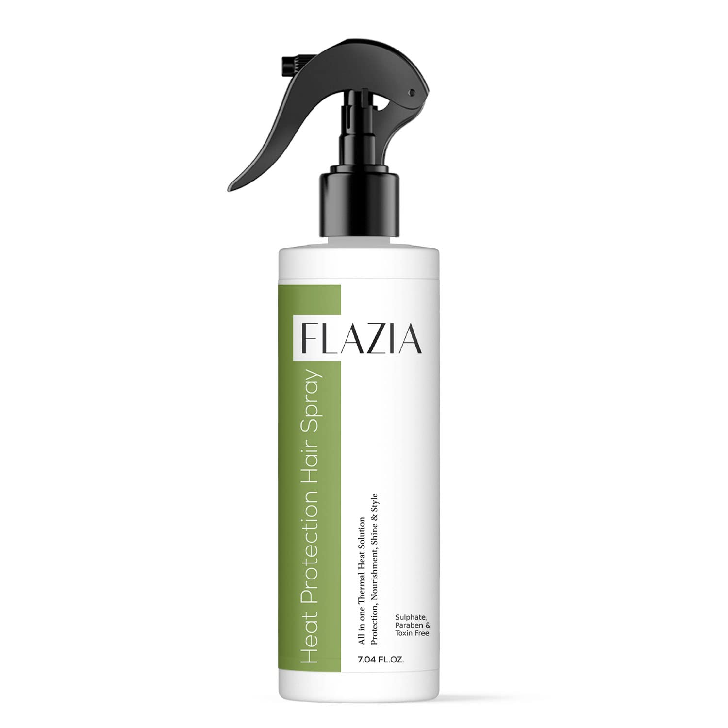 FLAZIA Natural Heat Protection Spray for Hair - Thermal Shield for Strong, Stylish & Damage-Free Hair - Men & Women - Perfect for Styling, Blow Drying & Flat Ironing