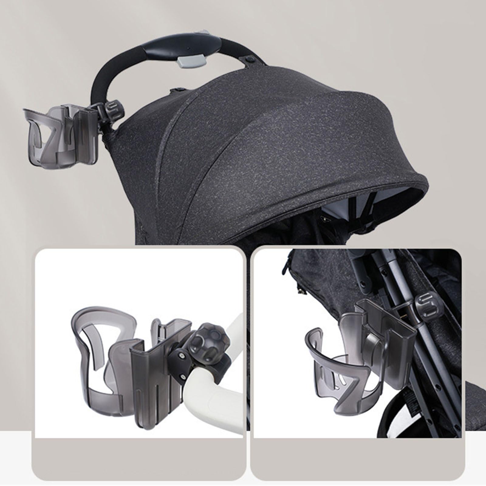 Portable Cup Holder with Phone Mount - Adjustable Drink Holder & Smartphone Stand for Strollers, Bicycles, Cars - Perfect for Parents, Commuters & Travelers