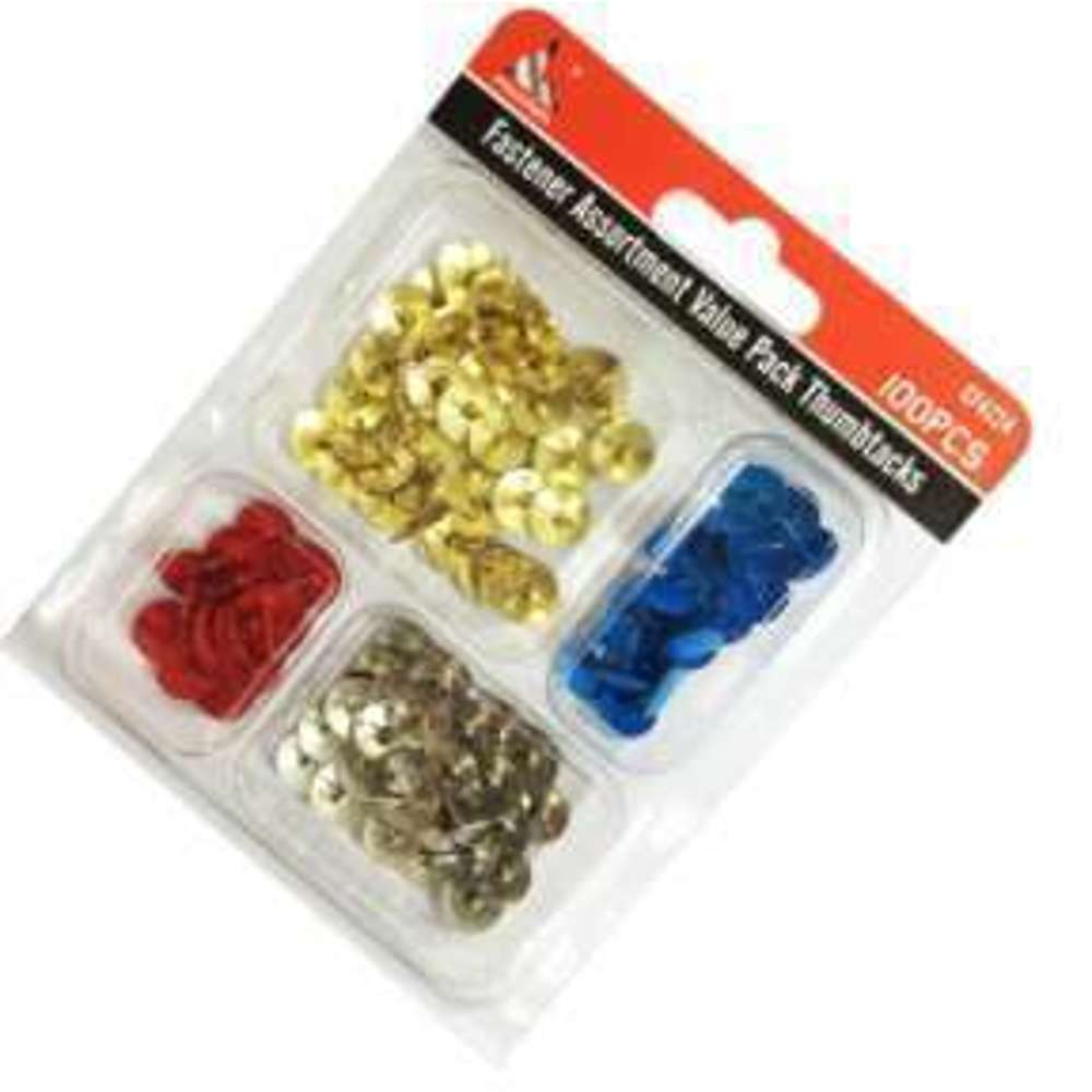 Accord Thumb Tacks 100-Piece Assorted Colors - Perfect for Office Bulletin Boards, Home Decor & School Projects