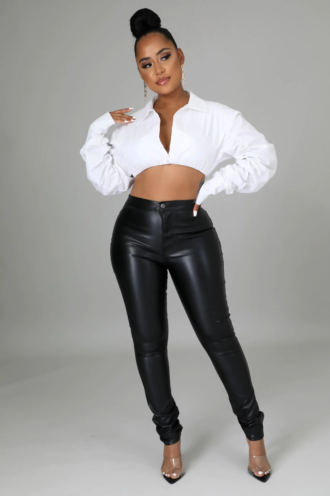 Jinelle High Rise Skinny Pants for Women - Slim Fit Stretch Denim Jeans in Black | Perfect for Work, Casual Outfits & Night Out