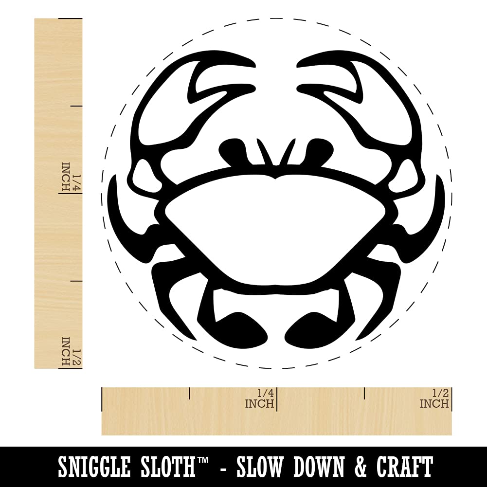 Mini Crab Icon Self-Inking Rubber Stamp - 1/2 Inch Craft Stamp with Fuchsia Ink for Planners, Scrapbooking & DIY Projects - Perfect for Journaling, Card Making & Office Use