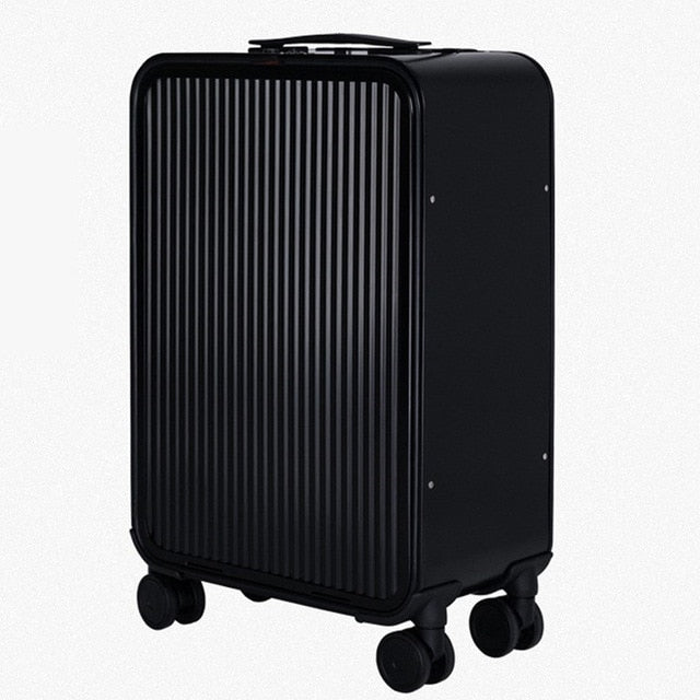2024 Premium 100% Full Aluminum Rolling Travel Luggage - Lightweight Matte Wheel Carry On Suitcase for Business Trips & Vacation (Airplane Approved)