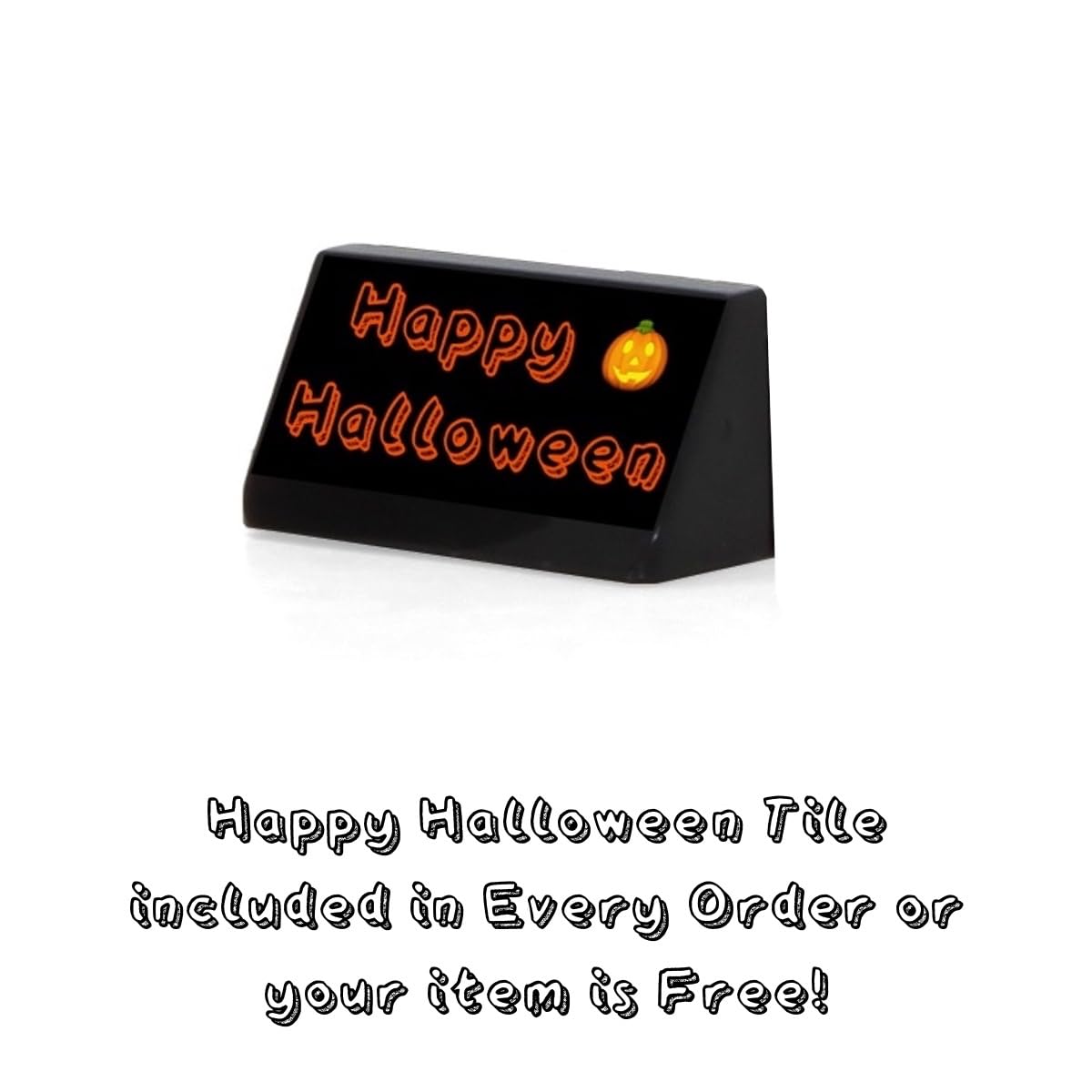 LEGO Halloween Minifigure Accessory - 4 Pack Pumpkin with Green Stem Jack O' Lantern for LEGO Sets | Spooky Decorations for Halloween Party, Haunted House Displays & LEGO Collections