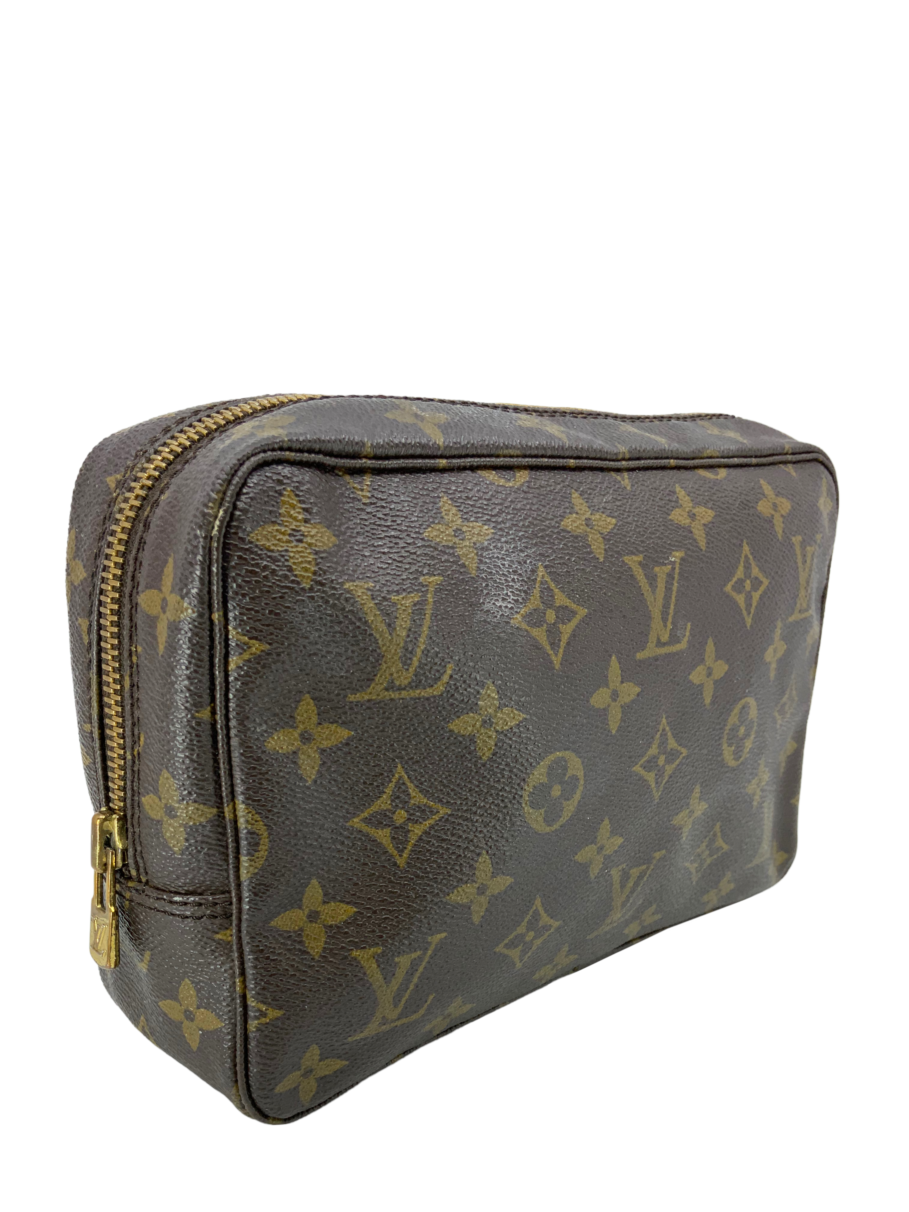 Authentic LOUIS VUITTON Vintage Monogram Canvas Toiletry Pouch | Travel Cosmetic Bag for Women & Men | Perfect for Makeup, Toiletries & Travel Essentials
