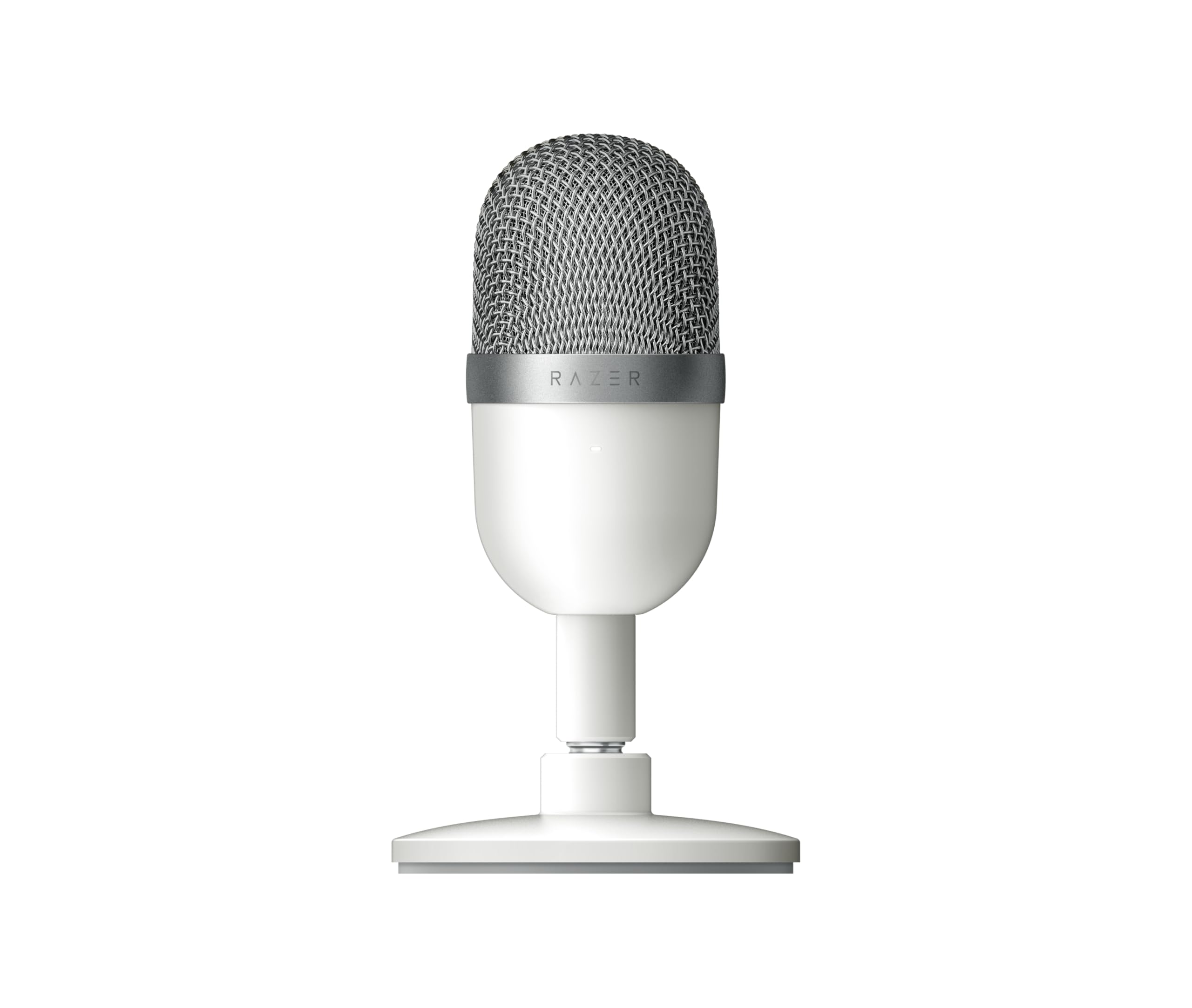 Razer Seiren Mini - Ultra-Compact USB Condenser Streaming Microphone (Supercardioid Pickup Pattern, Adjustable Tilt Stand, Built-in Shock Mount) - White - Perfect for Podcasting, Gaming & Live Streaming
