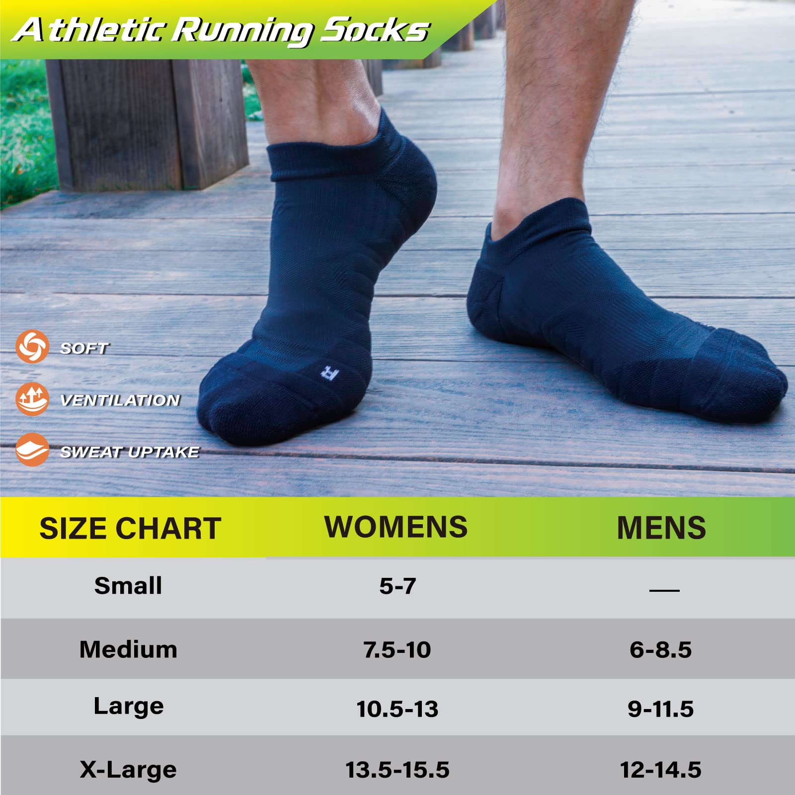 Hylaea Athletic Running Socks for Men & Women - Cushioned Padded Ankle Socks with Moisture Wicking Technology - Breathable Low Cut Socks for Jogging, Gym Workouts & Marathon Training