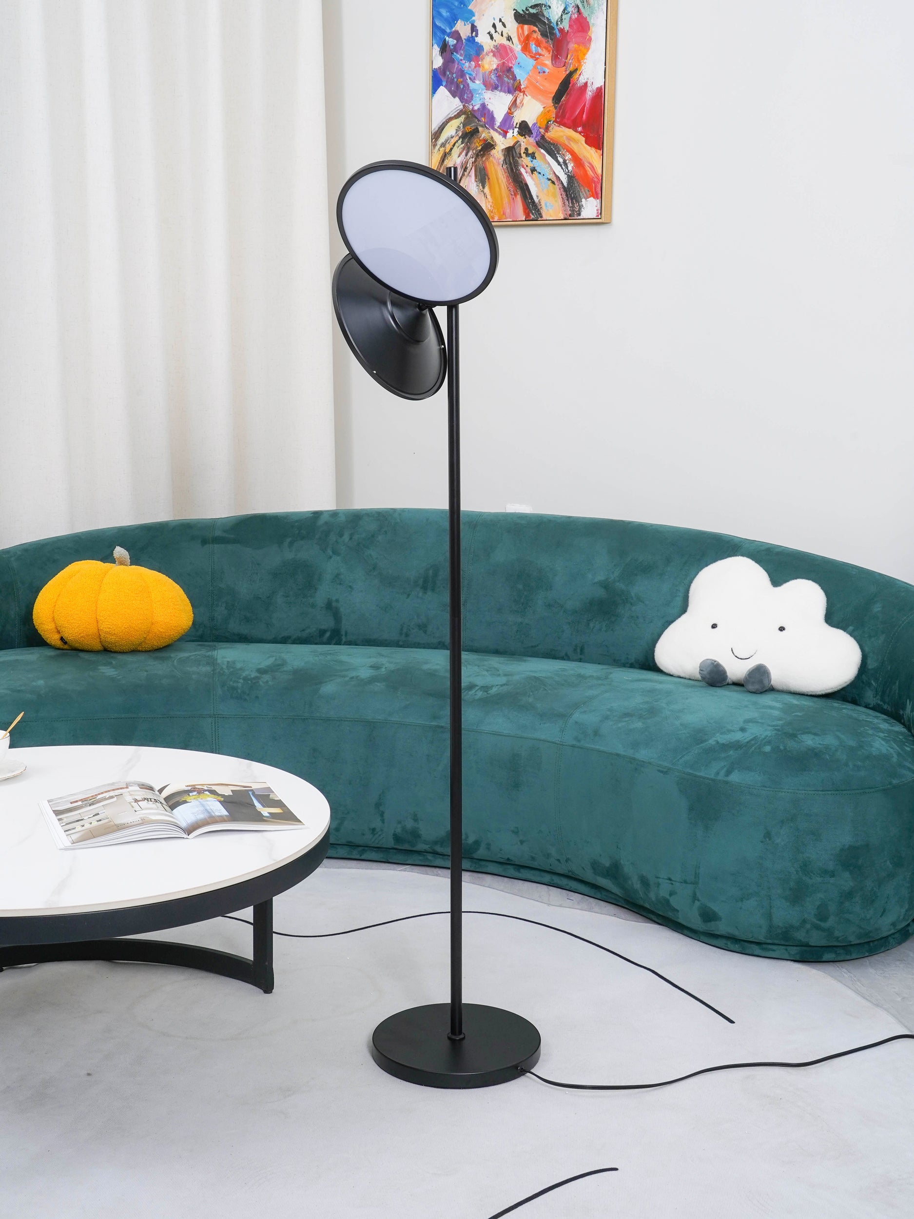 Modern Bulat Floor Lamp - Adjustable LED Standing Light for Living Room, Bedroom & Office - Bright & Energy Efficient Home Decor Lighting