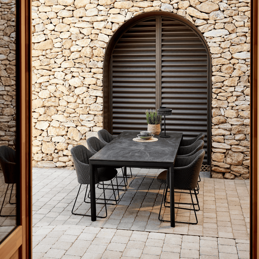 Premium Outdoor Dining Chair Set - Weather-Resistant Patio Chairs for Backyard, Garden & Poolside - Comfortable Stackable Outdoor Furniture for Entertaining (Set of 2)