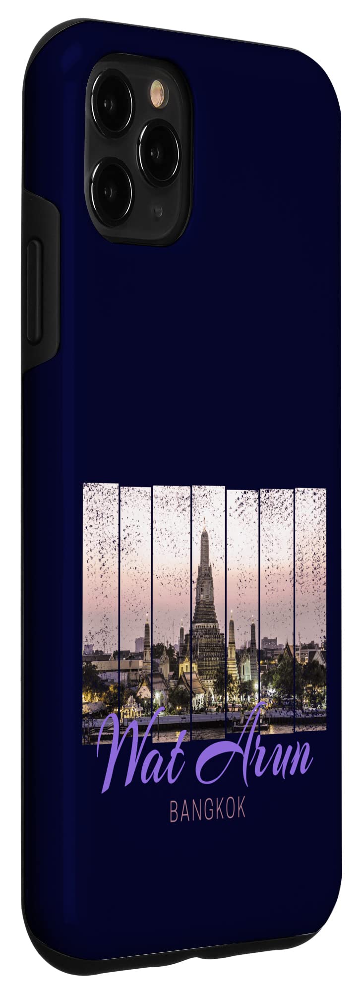 iPhone 11 Pro Max Case with Vintage Wat Arun Temple Sunset Design - Durable Protective Cover for Travel Enthusiasts & Photography Lovers
