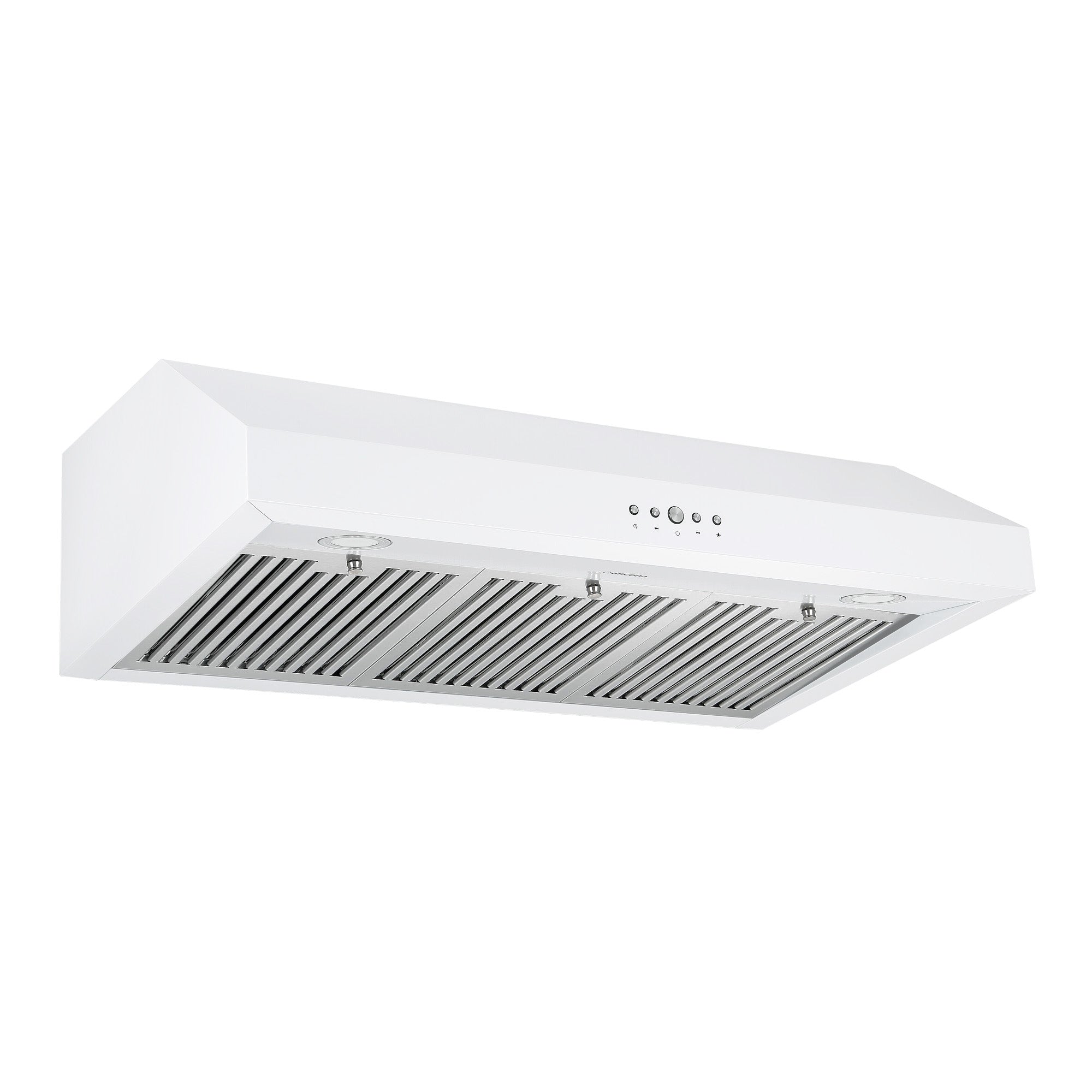 Ancona 36 Inch 440 CFM Ducted Under Cabinet Range Hood in White - Powerful Kitchen Ventilation for Smoke & Odor Removal