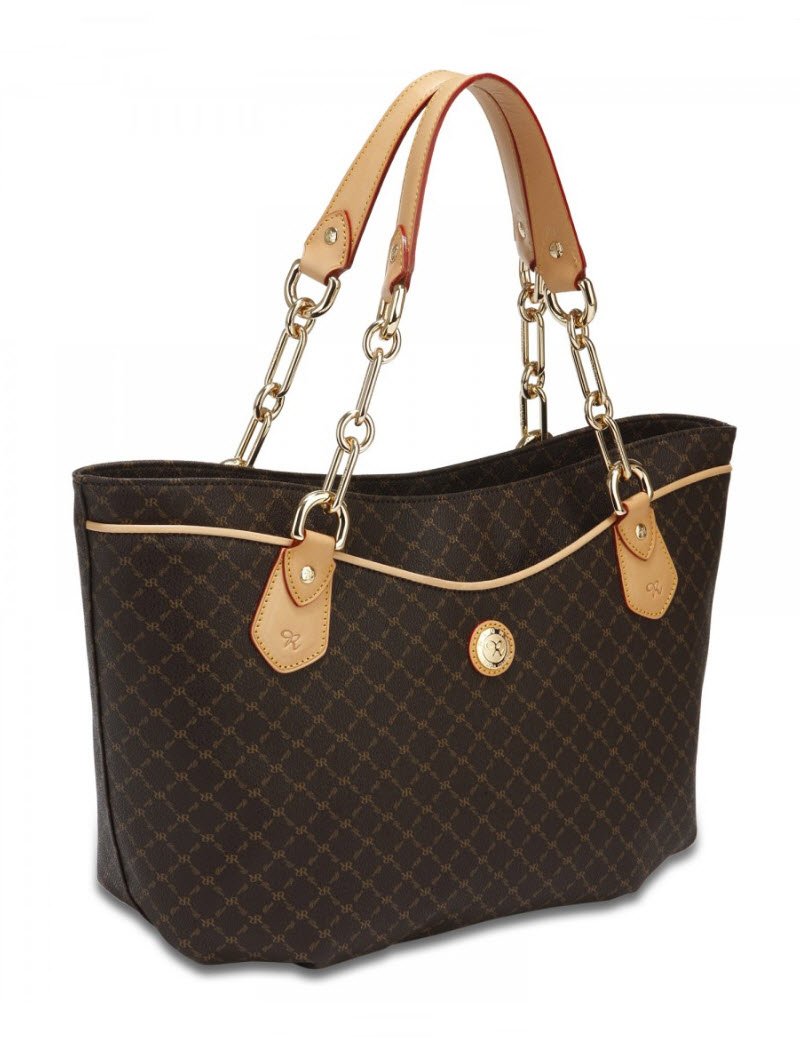 Rioni Signature Brown Designer Tote Bag - Stylish Travel Handbag for Women | Perfect for Work, Travel & Everyday Use