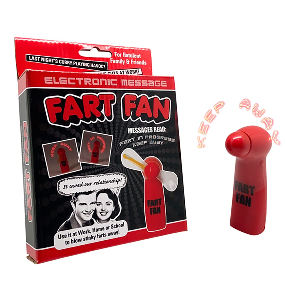 Diabolical Gifts DP0834 Handheld Fart Prank Fan - Funny Gag Gift for Parties, Pranks & Practical Jokes (Great for Office, Home & Social Gatherings)