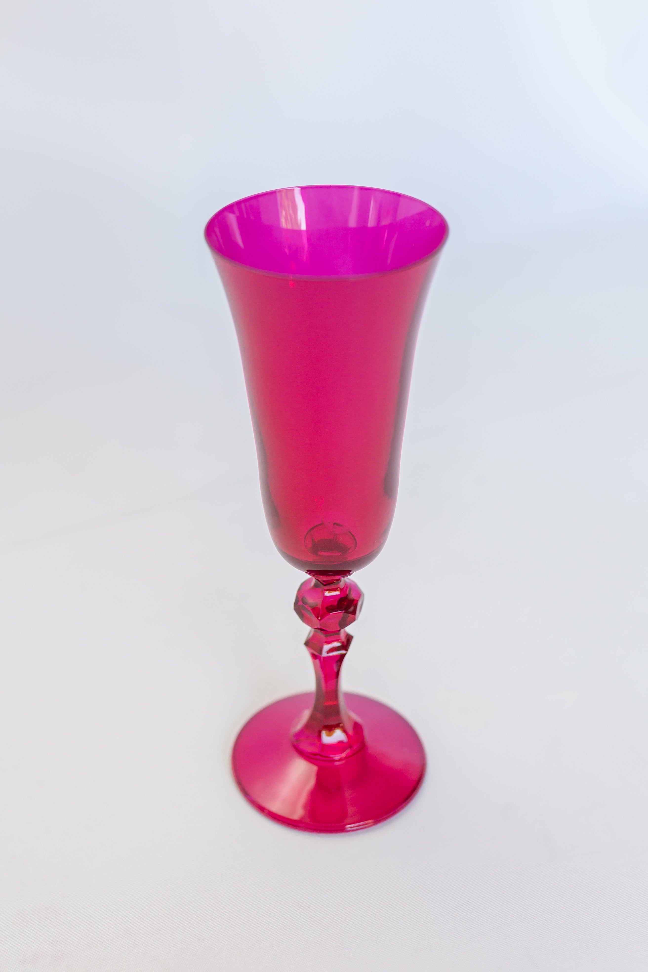 Estelle Colored Regal Flute Set of 2 - Viva Magenta (Fuchsia) | Elegant Glassware for Wine, Champagne & Cocktails | Perfect for Dinner Parties, Weddings & Special Occasions